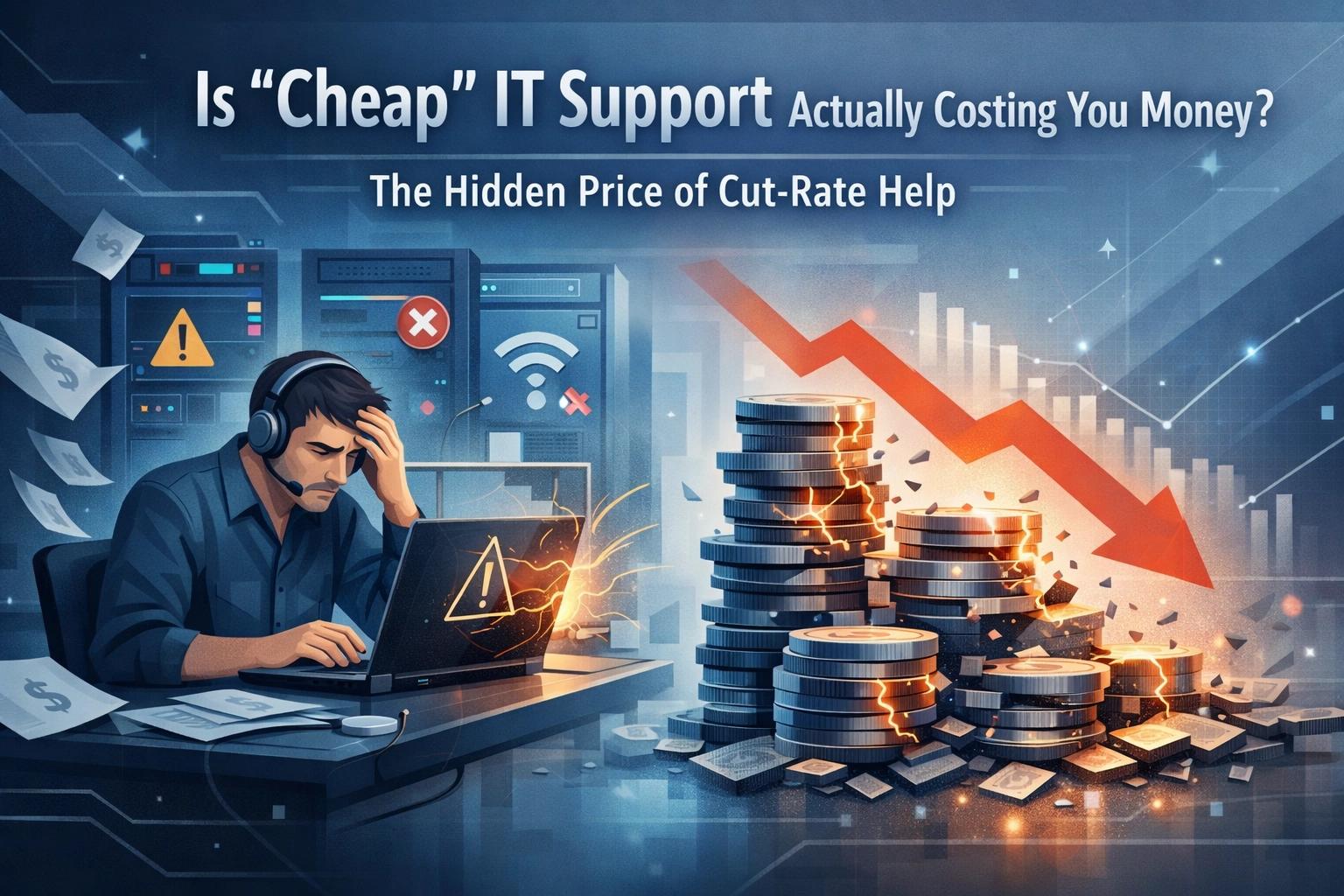 Featured image for “Is “Cheap” IT Support Actually Costing You Money? The Hidden Price of Cut-Rate Help”