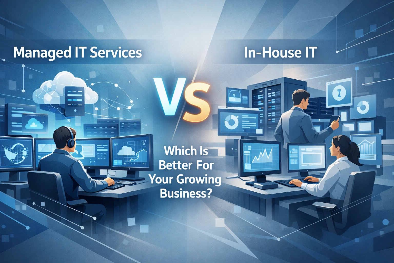 Featured image for “Managed IT Services vs In-House IT: Which Is Better For Your Growing Business?”