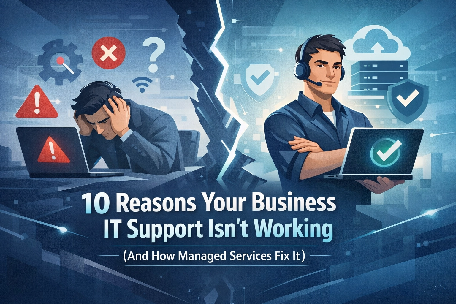 Featured image for “10 Reasons Your Business IT Support Isn’t Working (And How Managed Services Fix It)”