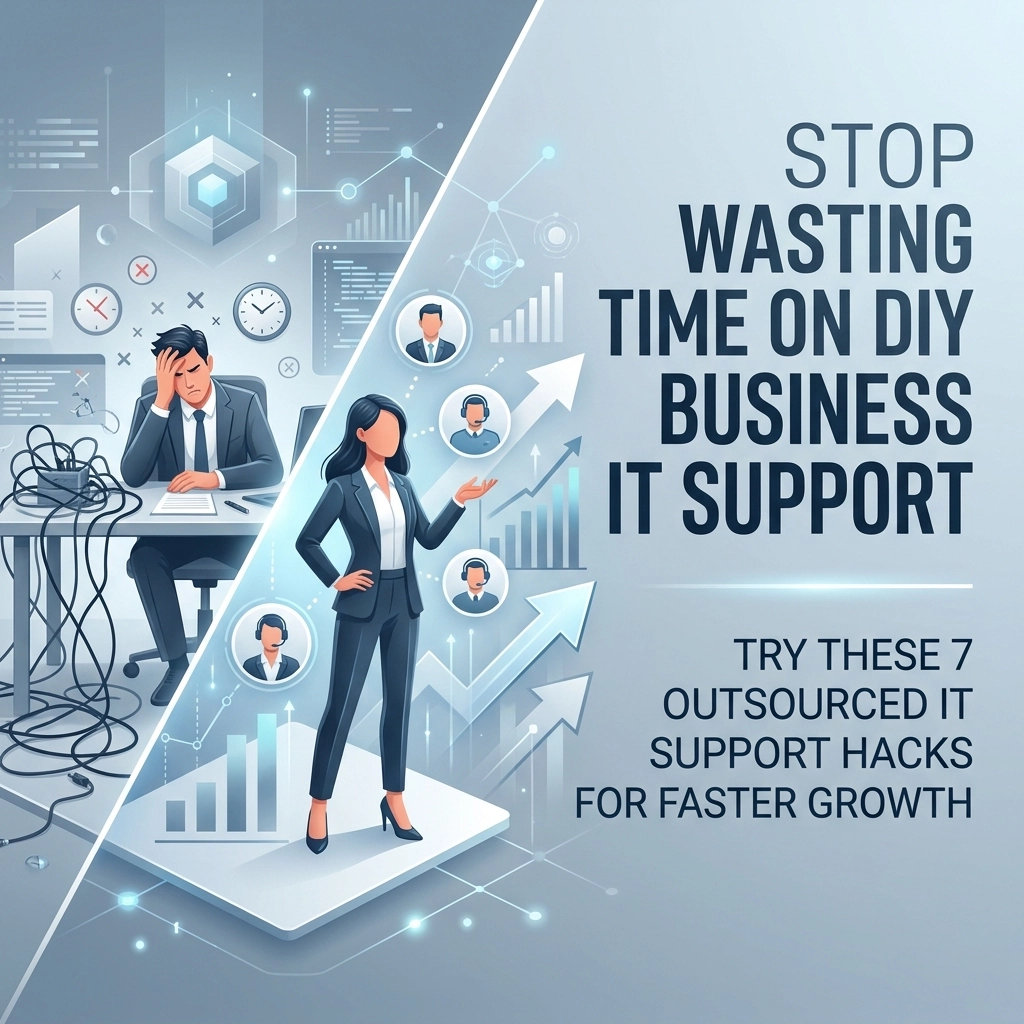 Featured image for “Stop Wasting Time on DIY Business IT Support: Try These 7 Outsourced IT Support Hacks for Faster Growth”