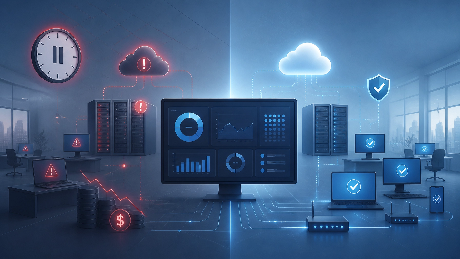 Featured image for “The Cost of Downtime: How Managed IT Saves SMBs Money”